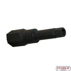 Шестограм с дупка на вложка 10-mm за демонтиране на инжектори Bosch 1/2"- ZR-41POETTS12803 - ZIMBER TOOLS