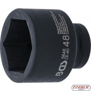 Вложка ударна удължена шестостенна (3/4") 48 mm 5648 - BGS technic.