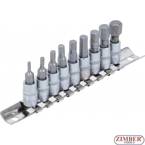 Шестограми на вложка к-т | 6.3 mm (1/4") 3/32" - 3/8" | инчови | 9 броя - 2749 - BGS technic.