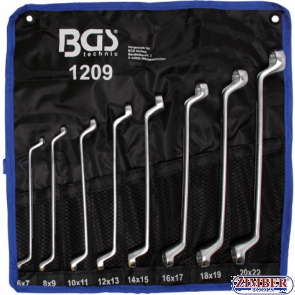Ключове лули двустранни 6 x 7 - 20 x 22 mm 8 бр. (1209) - BGS technic