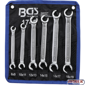 К-т ключове рязани за спирачни тръбички 6 части | 8 x 9 - 18 x 19 mm |  1745 - BGS technic.