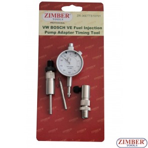 К-т фиксатори с индикаторен часовник за центровка на дизелови помпи BOSCH, ZR-36ETTS10701 - ZIMBER TOOLS