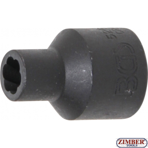 Вложка екстрактор за отвиване на повредени болтове и гайки 8-mm. 1/2" (5268-9) - BGS technic